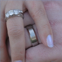 engagement ring finger wedding band